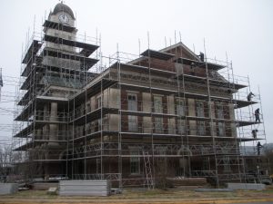 Scaffolding project at Chatham County Courthouse in North Carolina